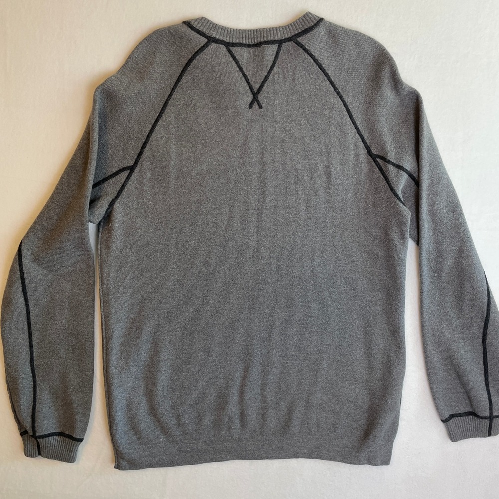 Eddie‎ Bauer Mens XL Gray Crew Neck Long Sleeve Knit Sweater Pullover Top - Picture 4 of 7